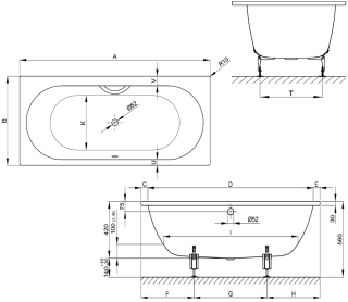 Стальная ванна Bette BetteStarlet 1830-000 190x90 см белый